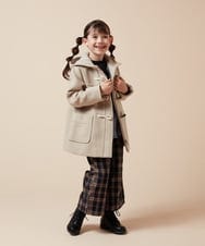 140-150]【選べる5色展開】ライトフェイクウールダッフルコート