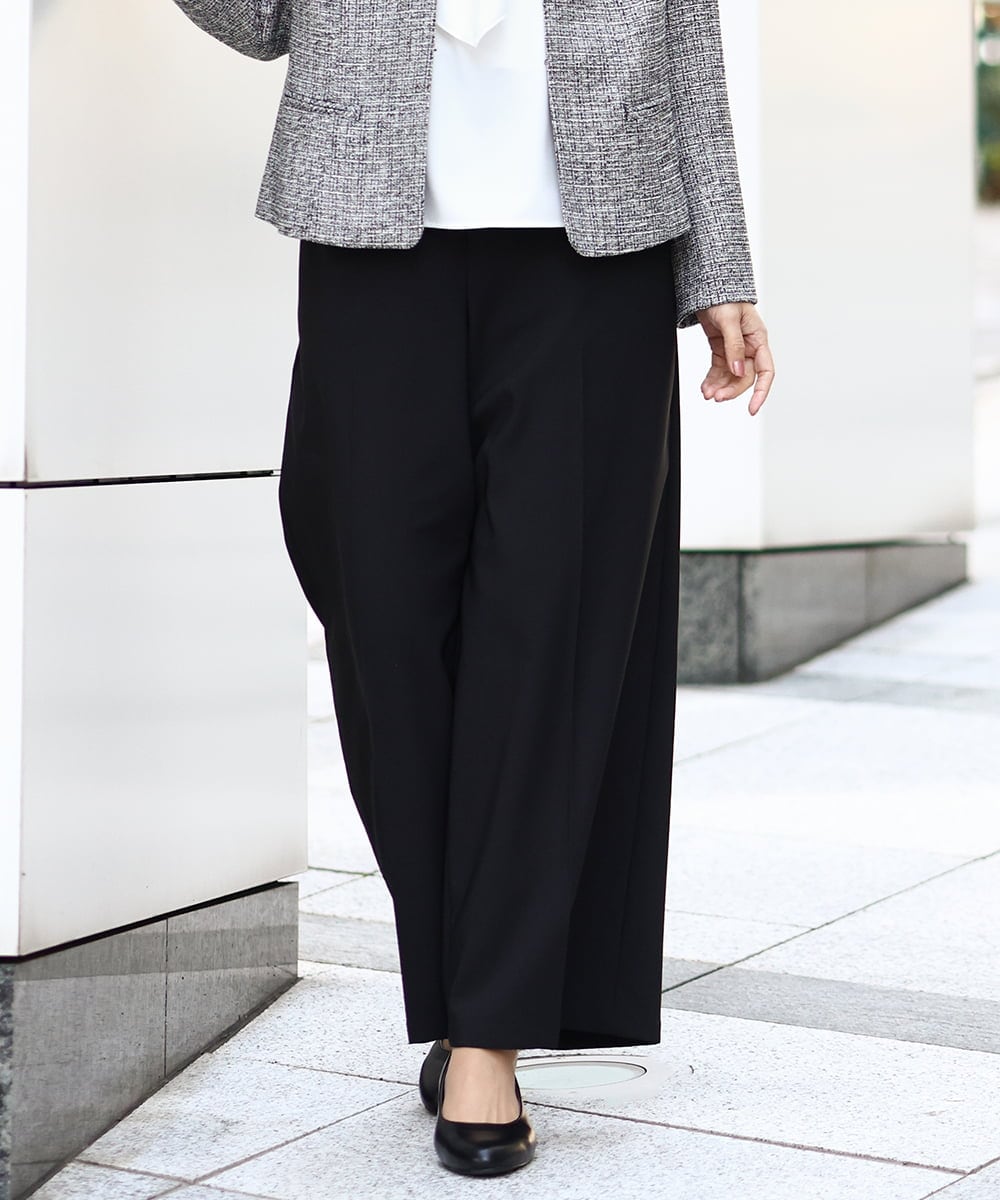 大きいサイズ/11号サイズあり】Wクロスセンタープレスワイドパンツ