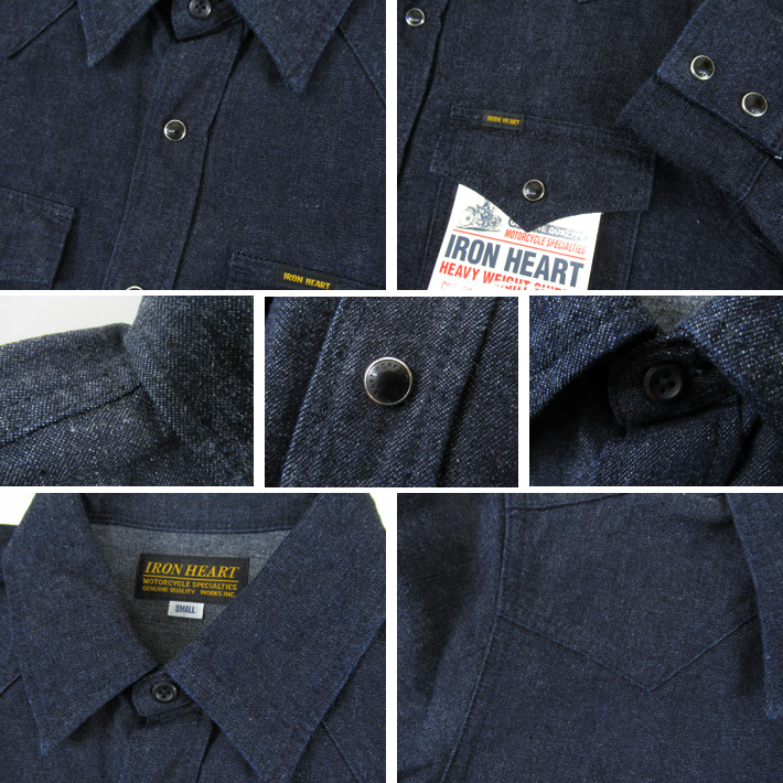 IRON HEART アイアンハート 10oz セルビッチデニム ウエスタンシャツ