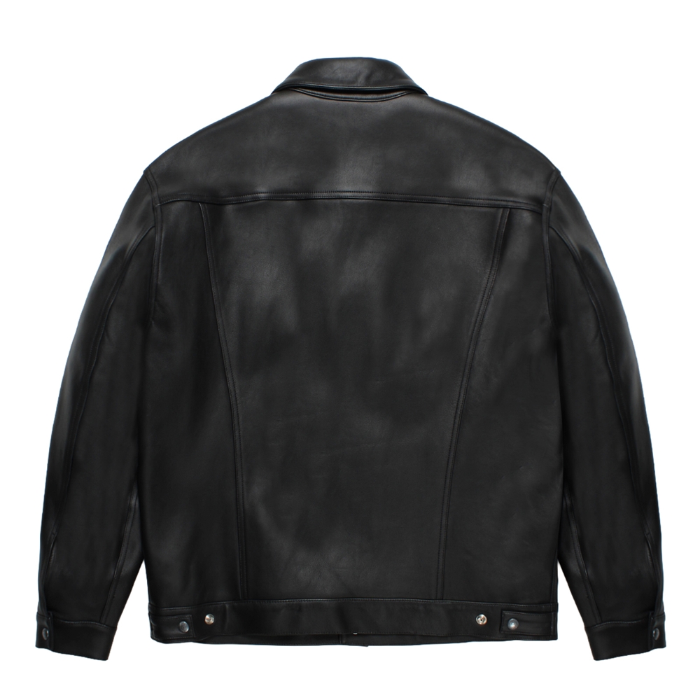WACKO MARIA/LEATHER TRUCKER JACKET（BLACK）［レザートラッカーJKT