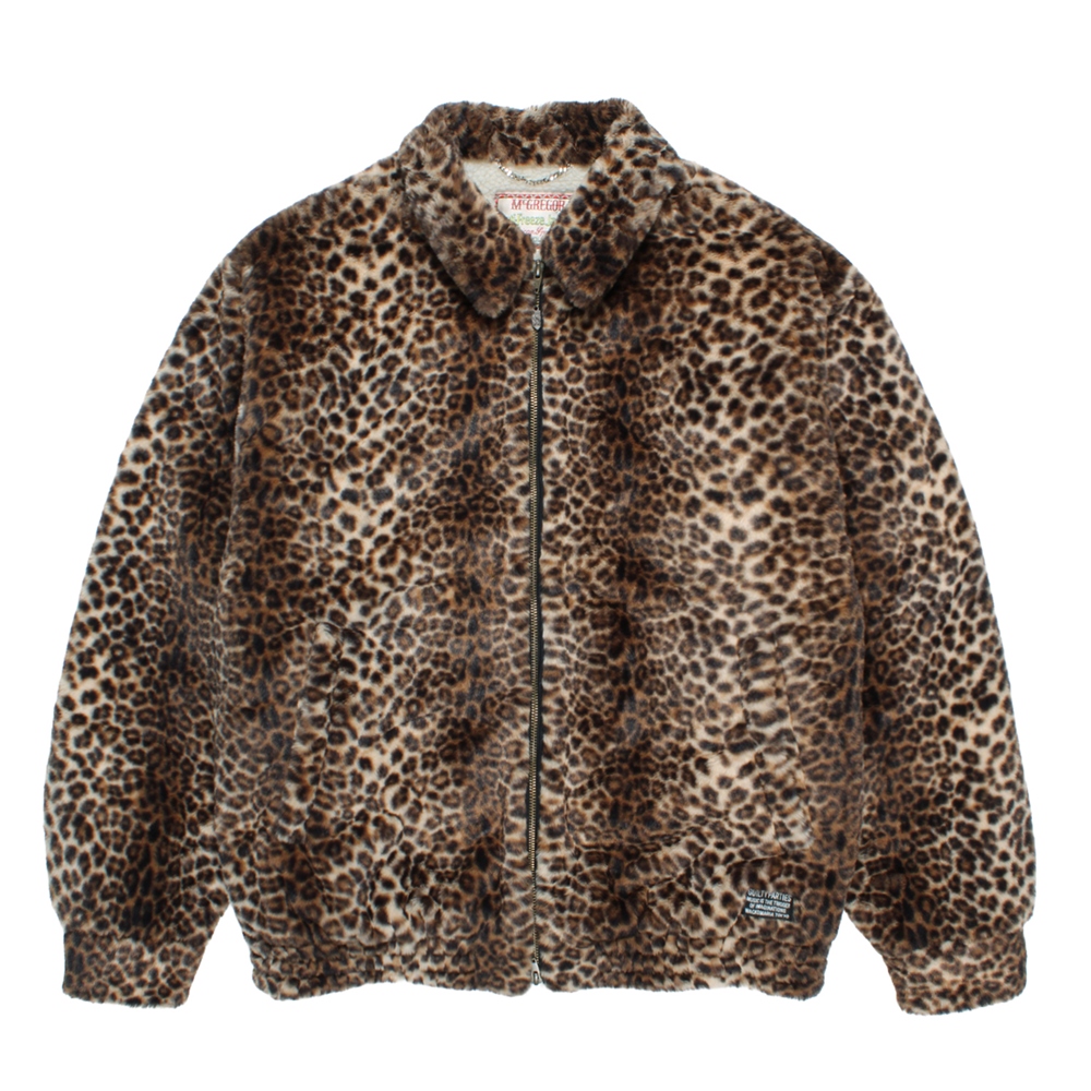 WACKO MARIA/MCGREGOR / LEOPARD FAUX FUR ANTI-FREEZE JACKET（BEIGE
