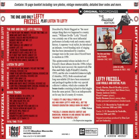 The One and Only Lefty Frizzell + Listen to Lefty