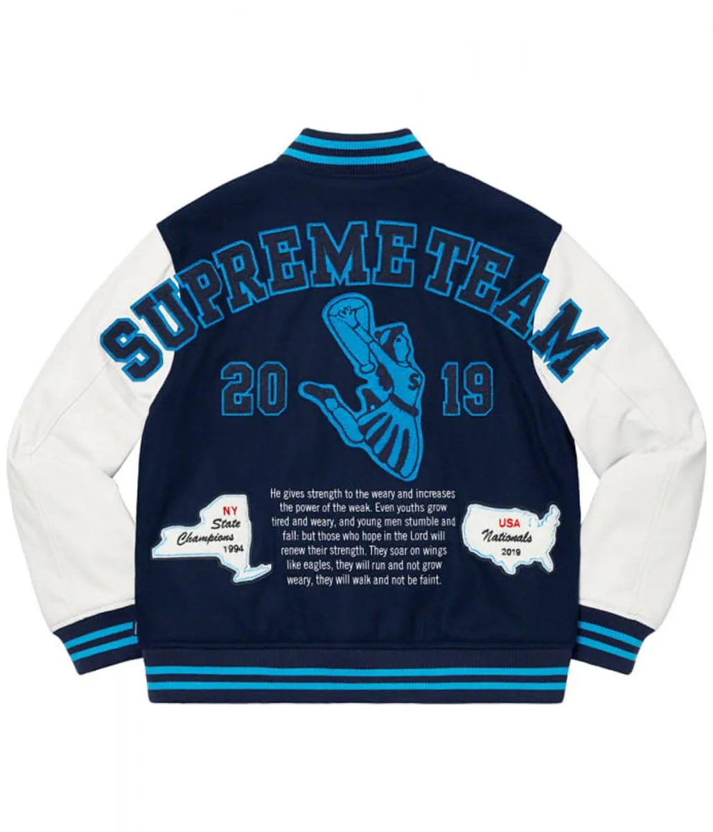 Supreme Team Varsity Jacket | 2019 Letterman Jacket - Jacket Makers