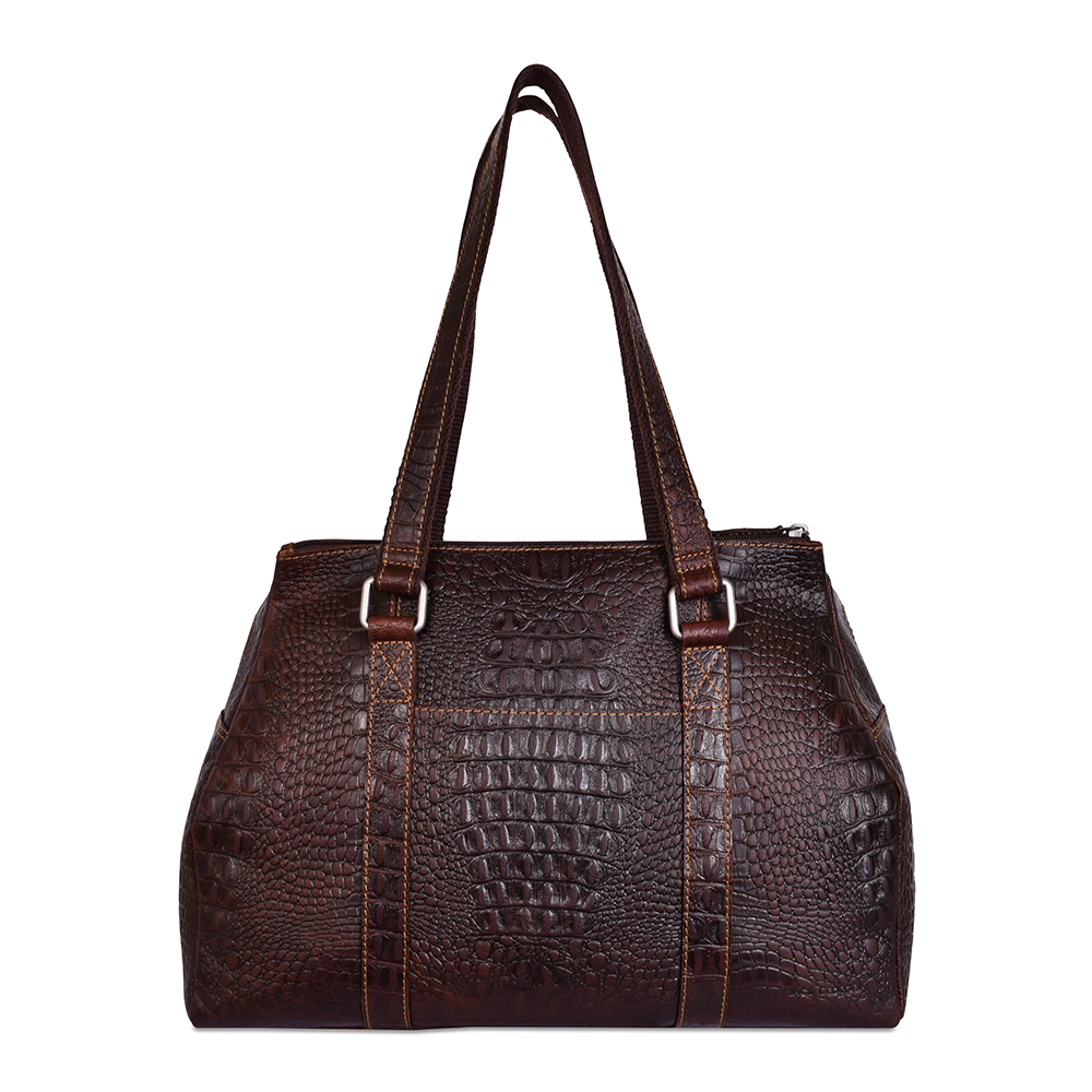 Leather Satchel Handbag - Hornback Croco #HB815 | Jack Georges