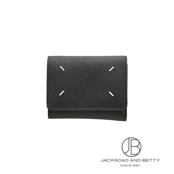 4ステッチ 三つ折り ウォレット ブラック 黒[SA3UI0017P4745T8013