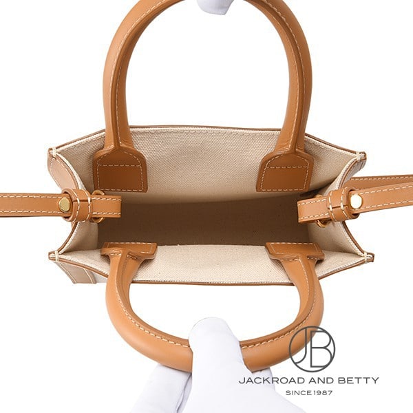 ミニ バーティカル カバ ハンドバック ナチュラル タン[193302BNZ.02NT