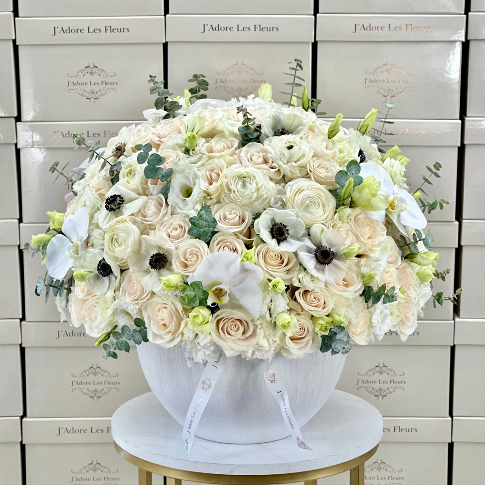 Standing Chanel Made of Flowers - JLF Florist