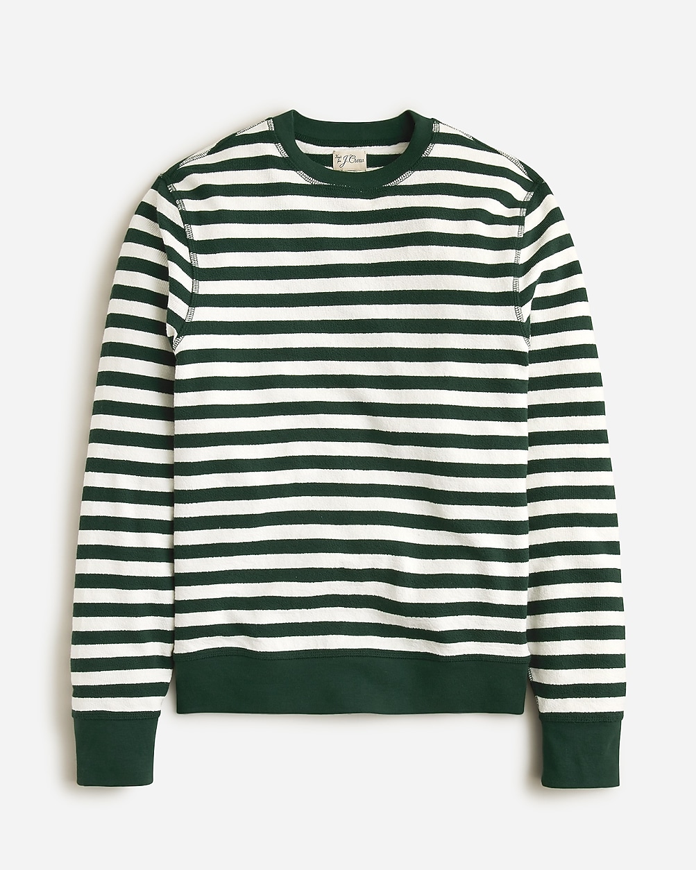 Long-sleeve Textured Sweater-tee In Stripe For Men | J.Crew