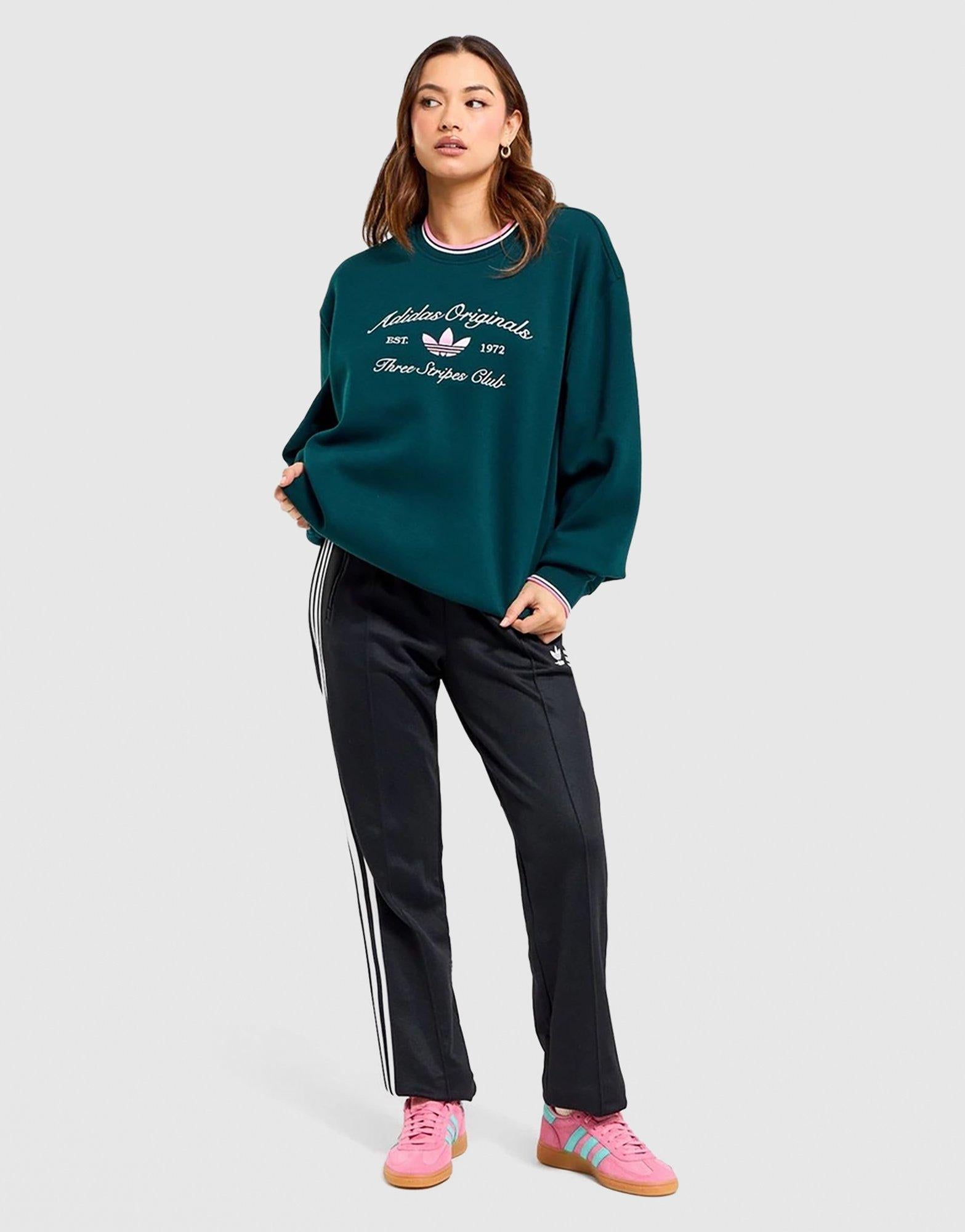 Green adidas Oversized Crew Sweatshirt - JD Sports Singapore