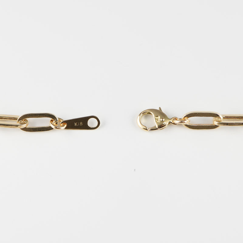 クリップチェーン ネックレス K18 幅5.3mm 55cm