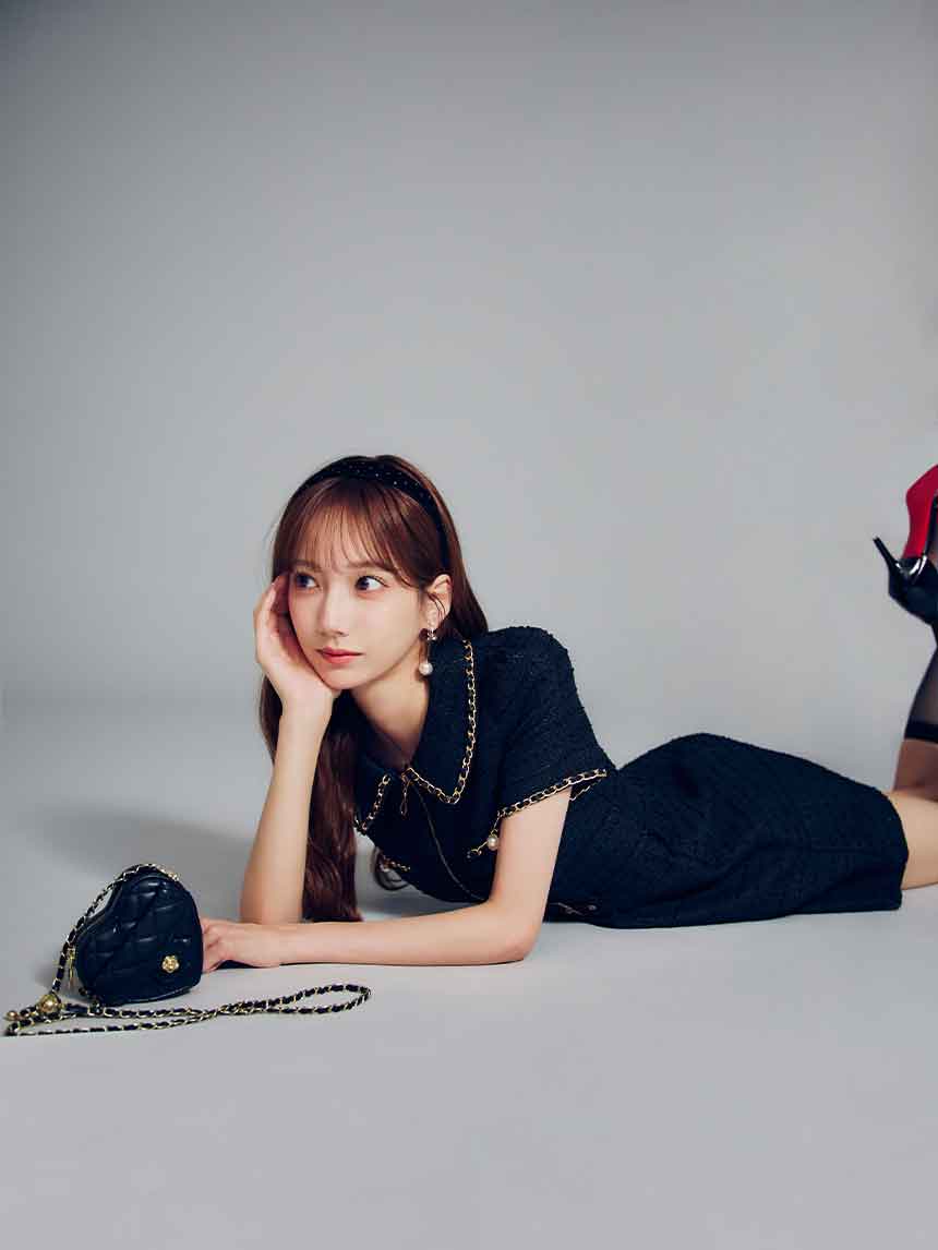 送料無料！】【即日発送】フロントジップツイードワンピース/キャバ