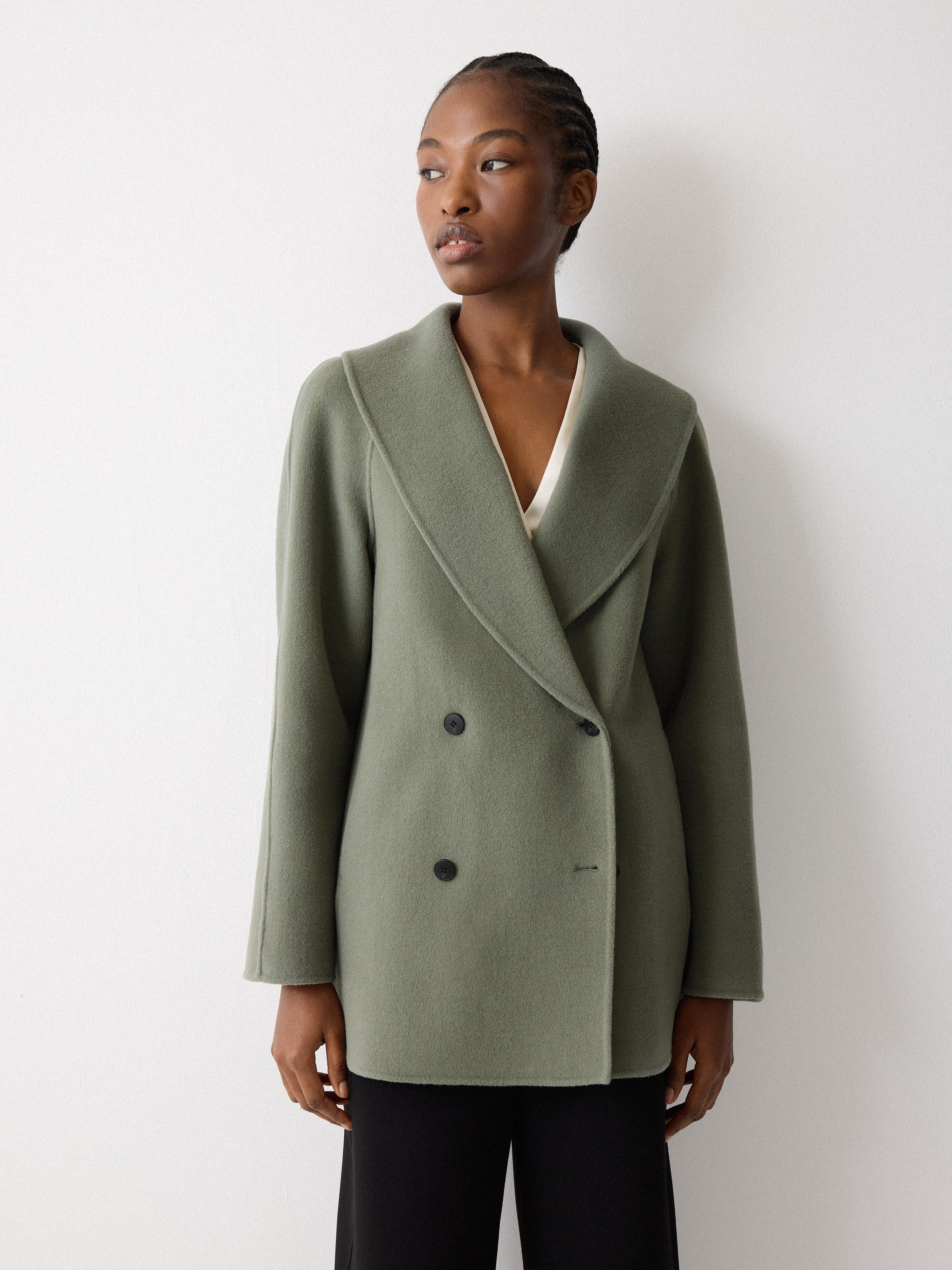 Double Faced Shawl Coat | Blue – Jigsaw
