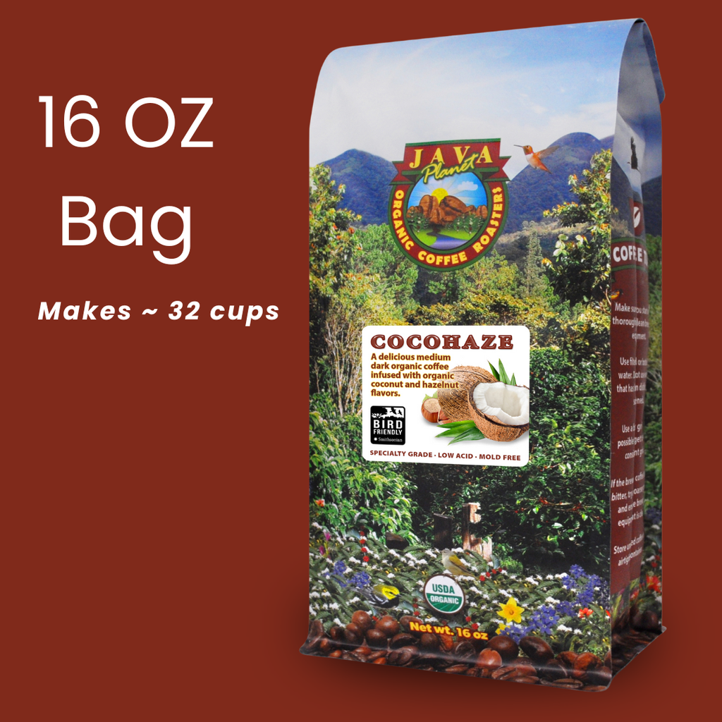 CocoHaze Healthy Flavored Organic Coffee- Coconut & Hazelnut