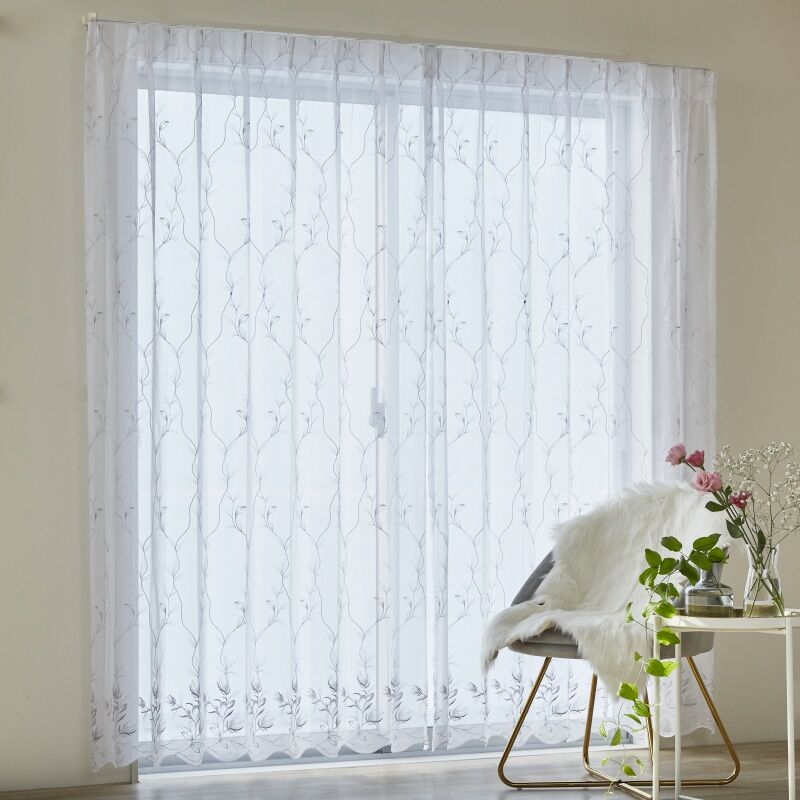 セリーナ レースカーテン JD-92829 グレー ｜ジャストカーテン