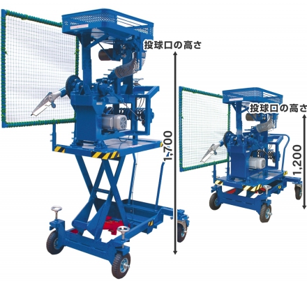 製品カタログ (グランド用ピッチングマシン T1S-G型)｜ バッティング