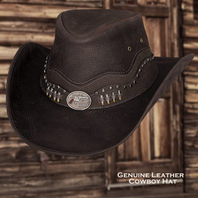 ブルハイド レザー カウボーイ ハット（ブラウン）L/Bullhide Western