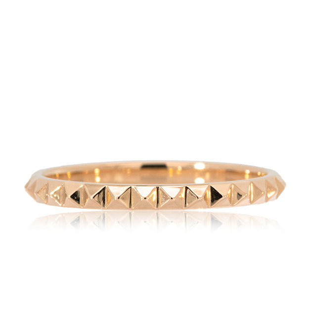 K18/Pt「ナロースタッズ」リング｜【オレフィーチェ】Orefice