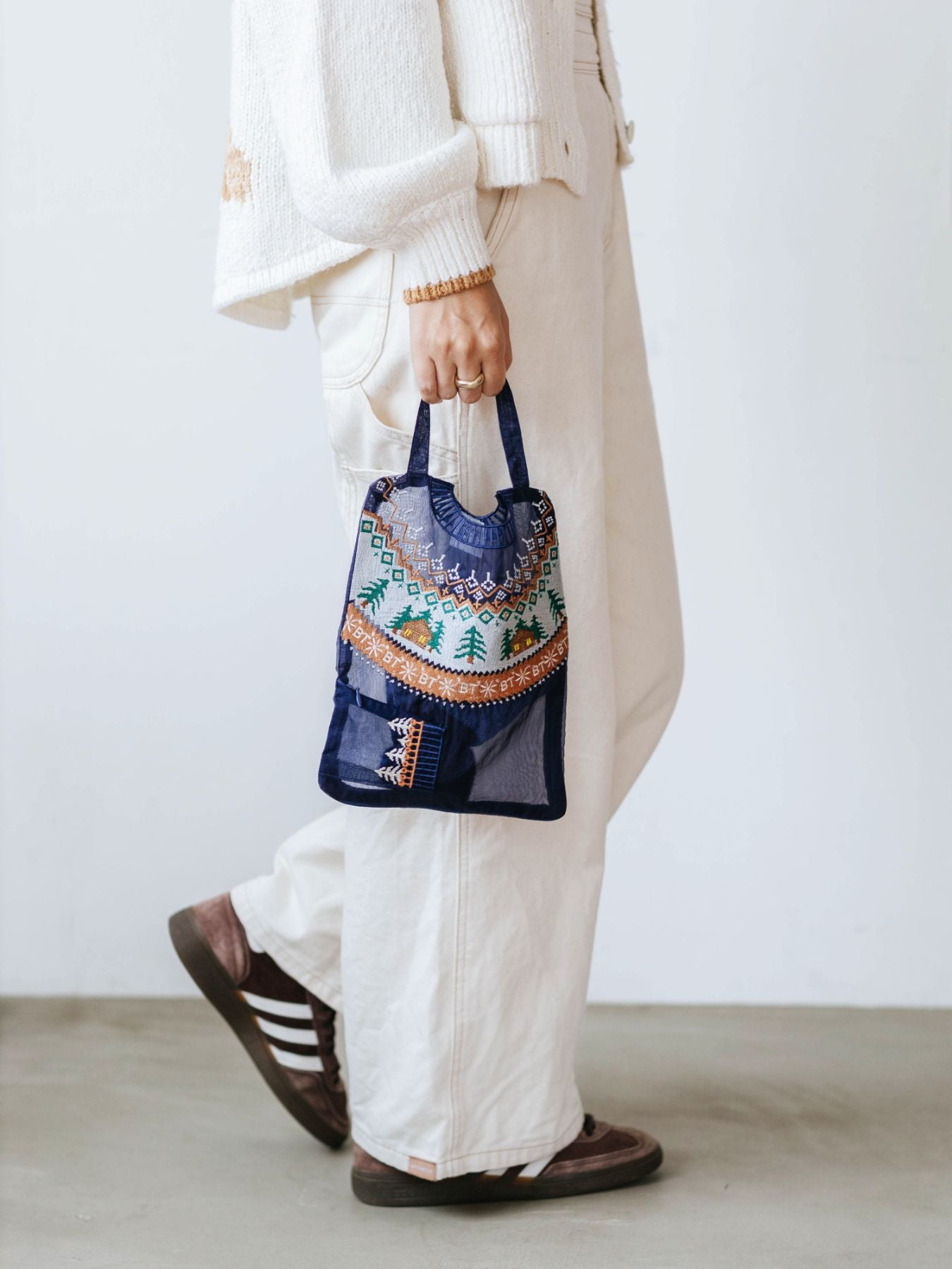 Brigitte Tanaka ミニポーチ／Pochette Grande Pull Bleu｜ポーチ