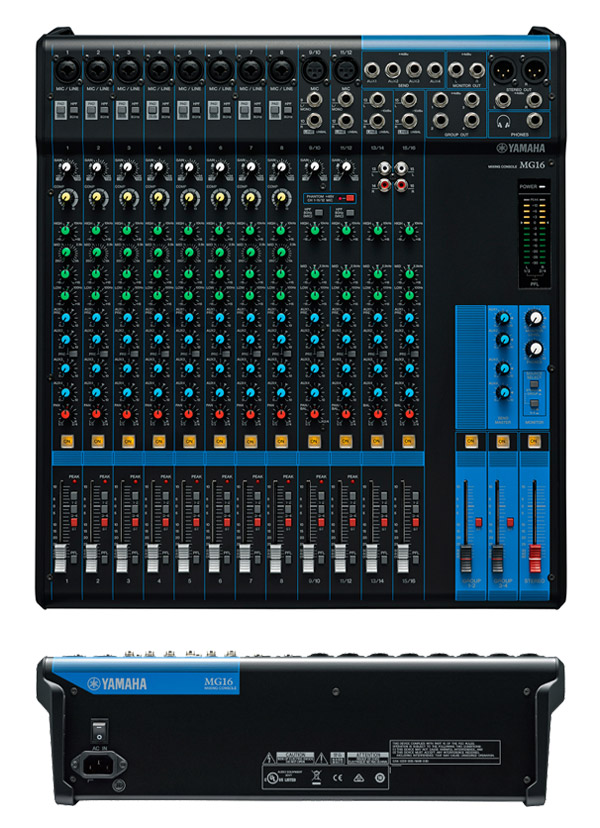 YAMAHA】卓ミキサー、MG16のご紹介です！