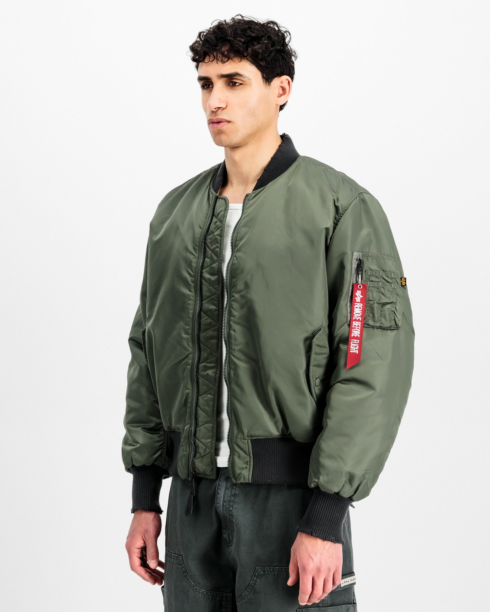 Alpha Industries MA-1 Distressed Bomber Jacket 258128-432 | OVERKILL