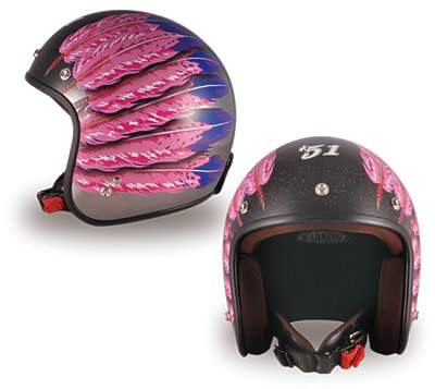 岩城滉一氏とのコラボヘルメット：#51 Fifty one Feather DESIGN