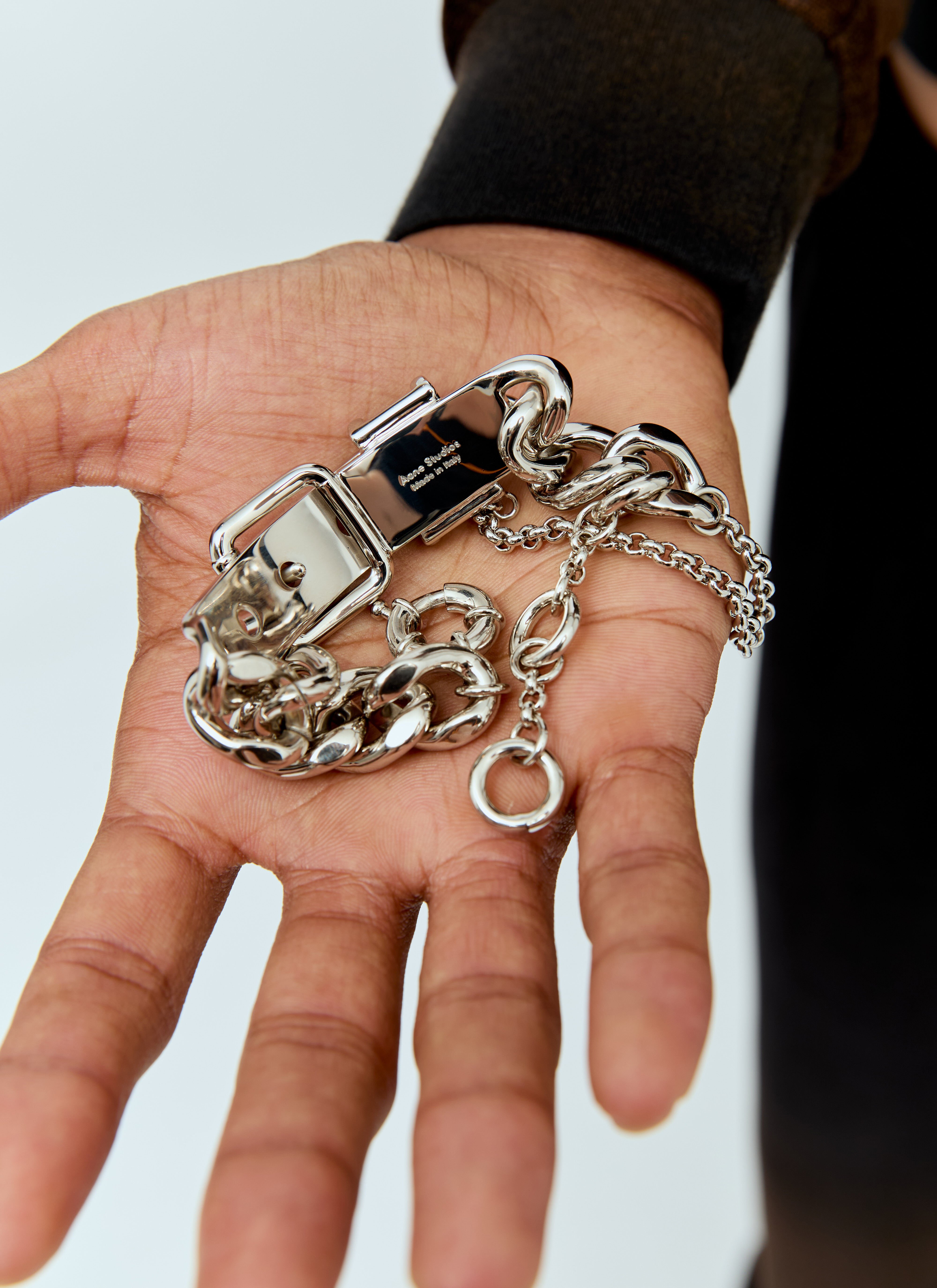 Acne Studios Buckle Chain Bracelet en Silver pour homme | LN-CC®