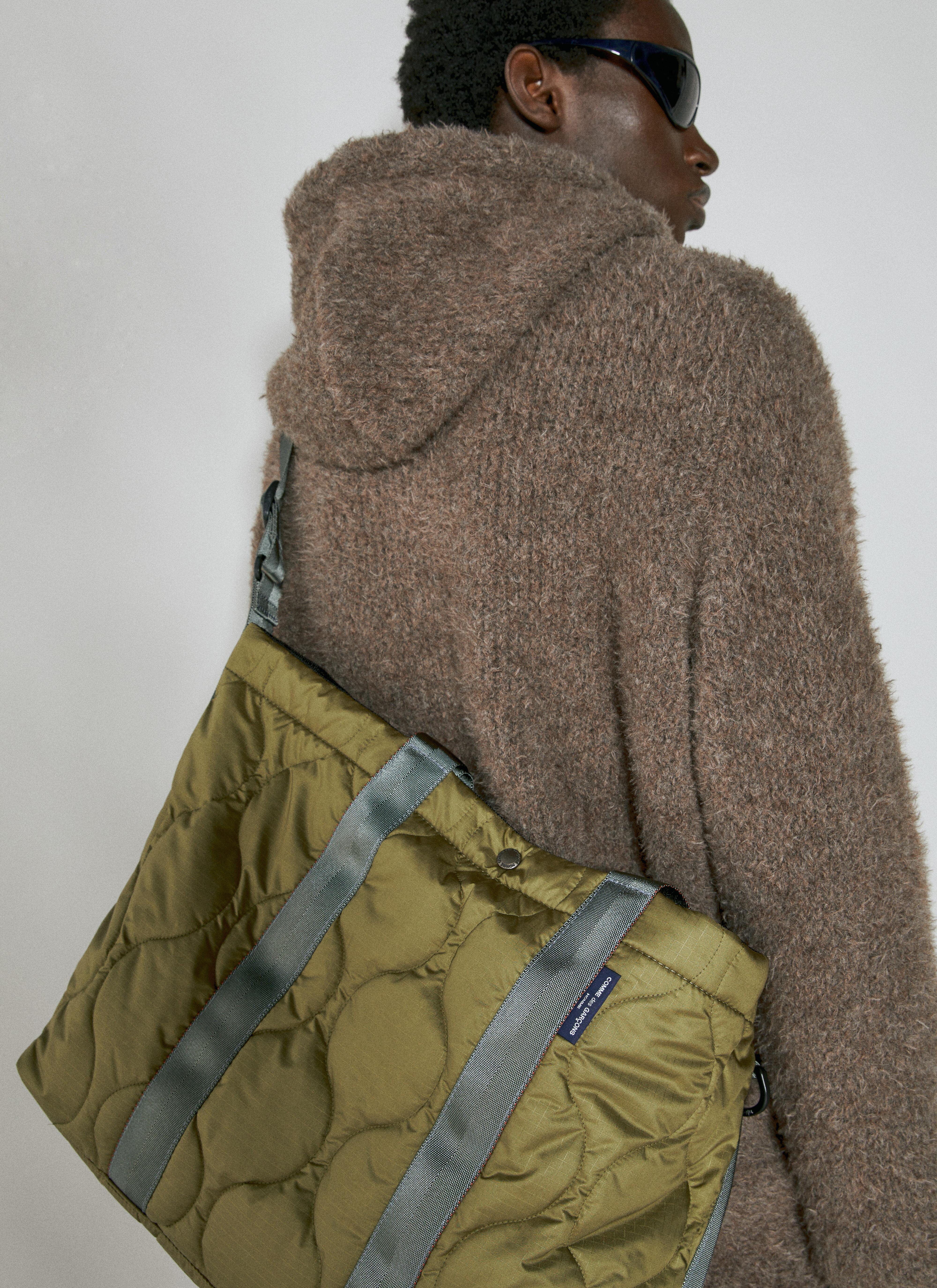Comme des Garçons Homme Men's' Quilted Tote Bag in Green | LN-CC®