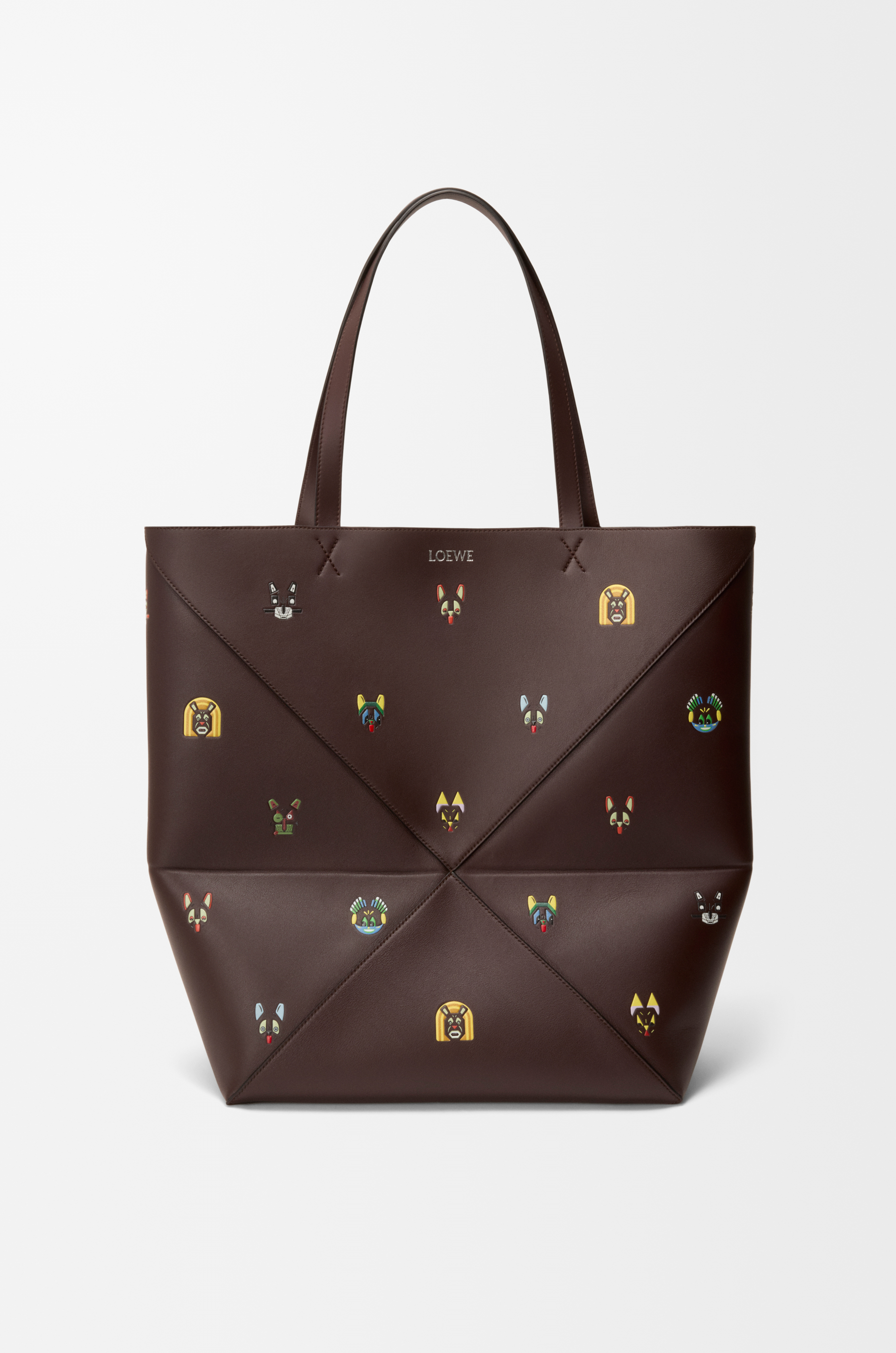 Cats XL Puzzle Fold tote in nappa calfskin Brown - LOEWE USA