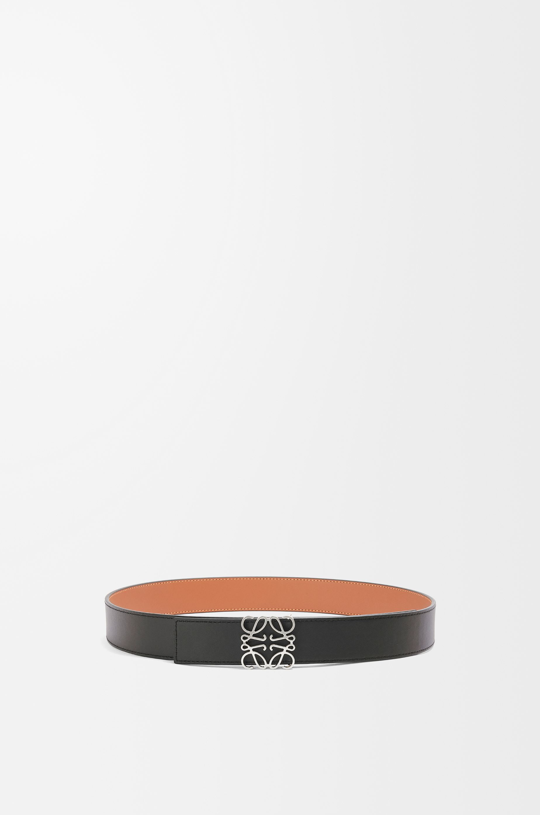 リバーシブル アナグラム ベルト（スムースカーフ） ブラック - LOEWE