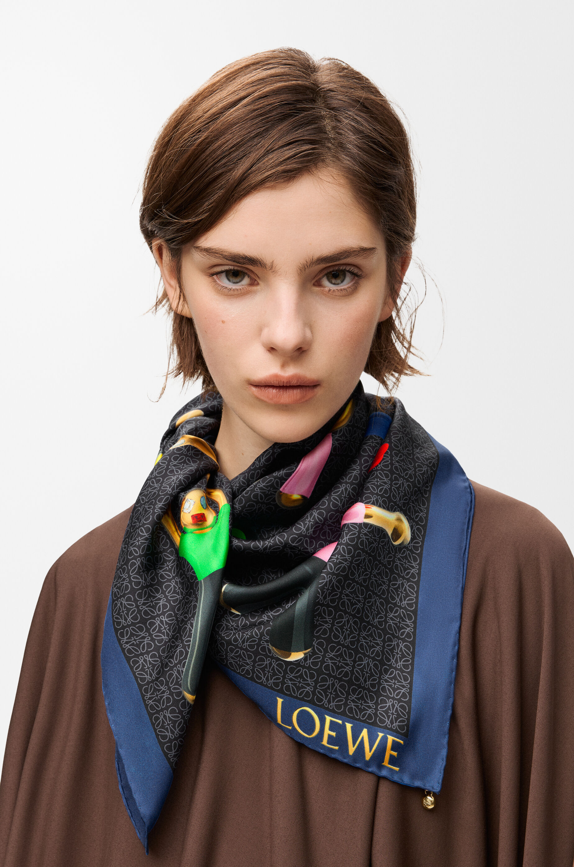スカーフ（シルク） ブルー - LOEWE Japan official website