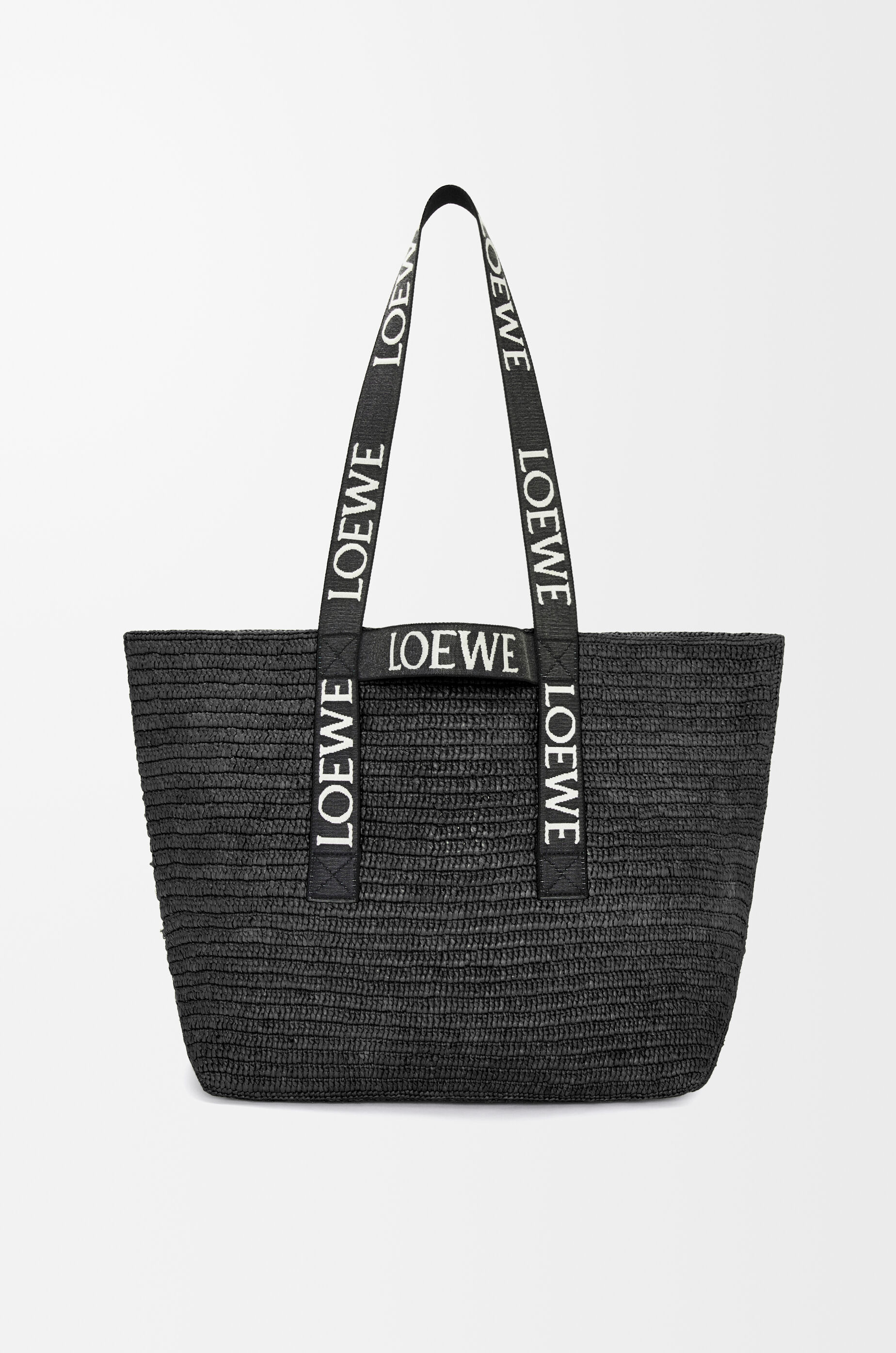 フォールドショッパー（ラフィア） ブラック - LOEWE Japan official
