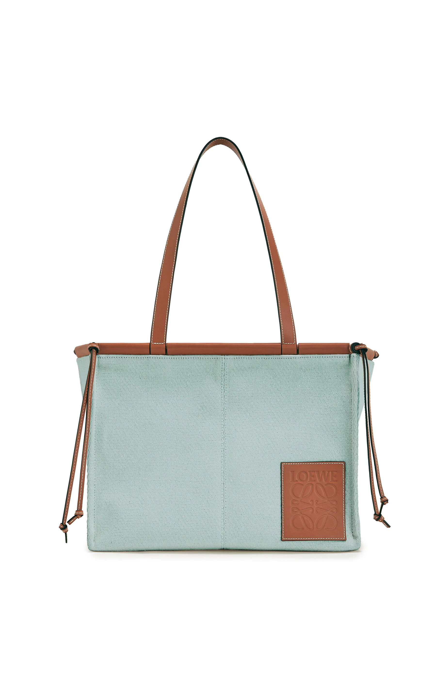 クッショントート スモール（キャンバス＆カーフ） ブルー - LOEWE