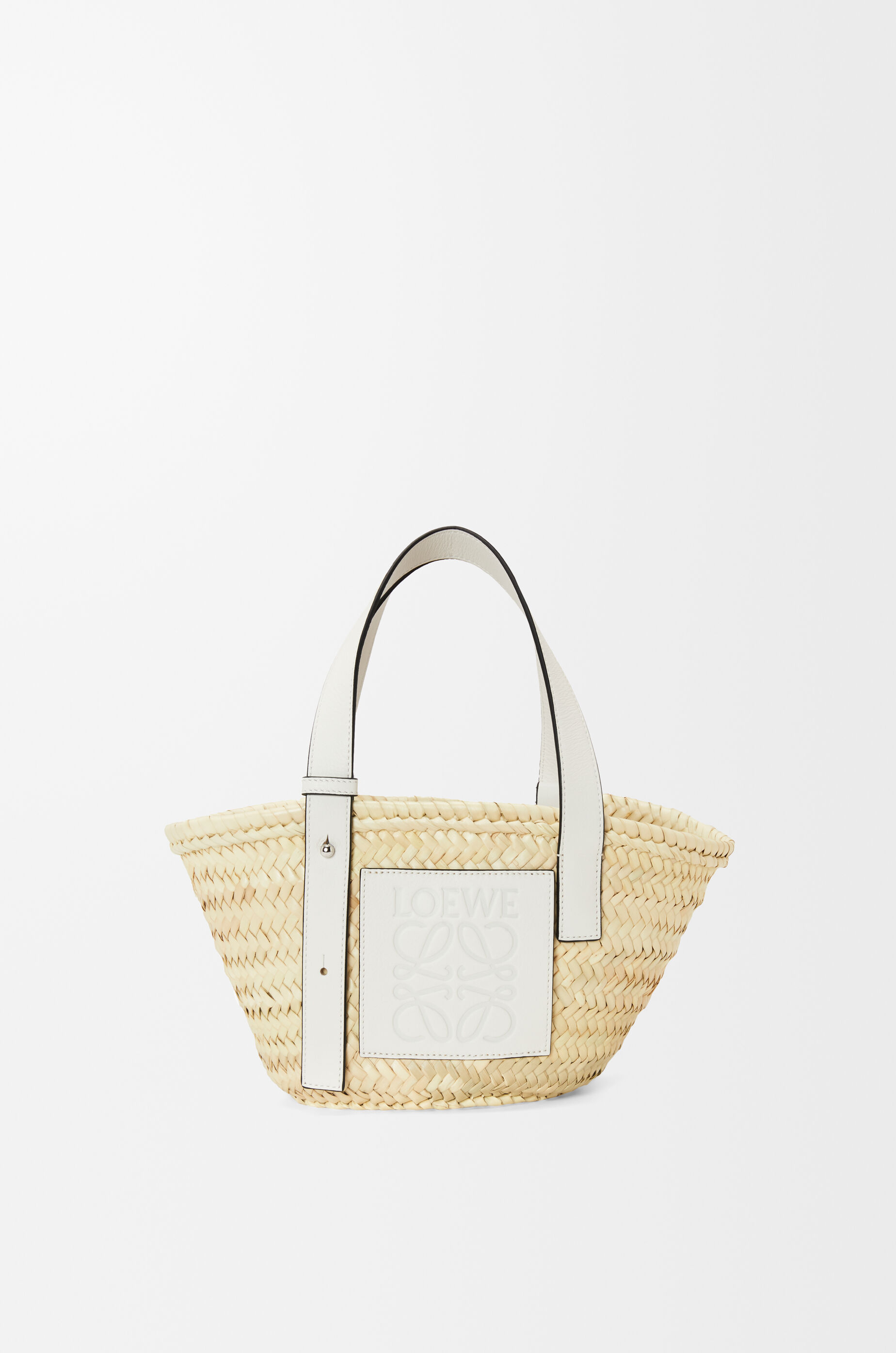 バスケットバッグ スモール（ヤシの葉&カーフ） ベージュ - LOEWE