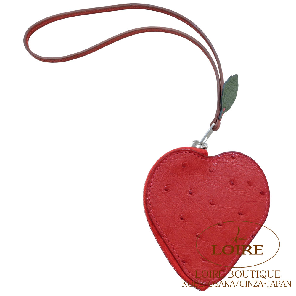 りんご エルメス　小銭入れ　イチゴ オーストリッチ ルージュヴィフ Amazon | [エルメス] イチゴ いちご フルーツ 小銭入れ 財布 コイン