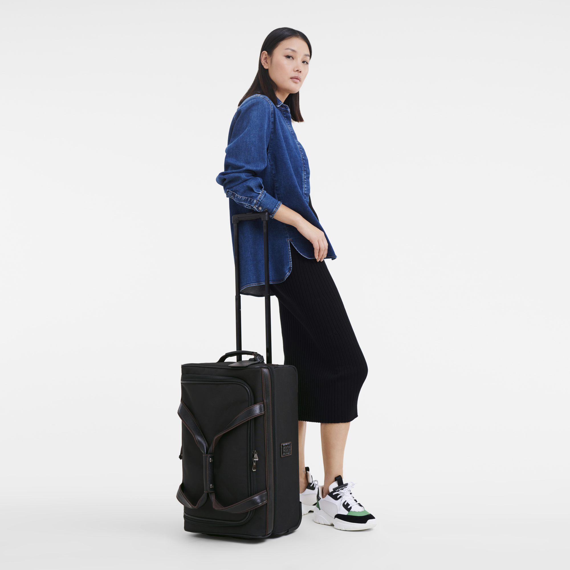 Boxford M Travel bag Black - Canvas | Longchamp US