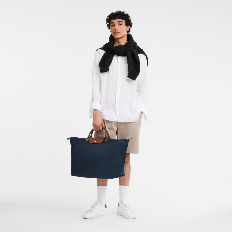 Le Pliage Original L Travel bag Navy - Recycled canvas | Longchamp US