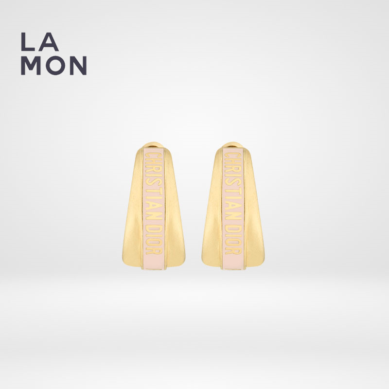 ディオール ピアス DIOR CODE EARRINGS メタル ピアス PINK ピンク系