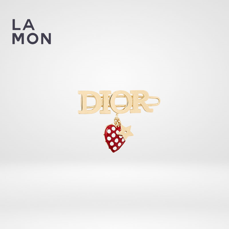 ディオール ヘアピン DIOR DIORAMOUR HAIR CLIP メタル ハート