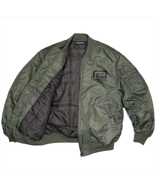 リバーサル) reversal rvddw NYLON MA-1 (JACKET)(rvbs071-OL