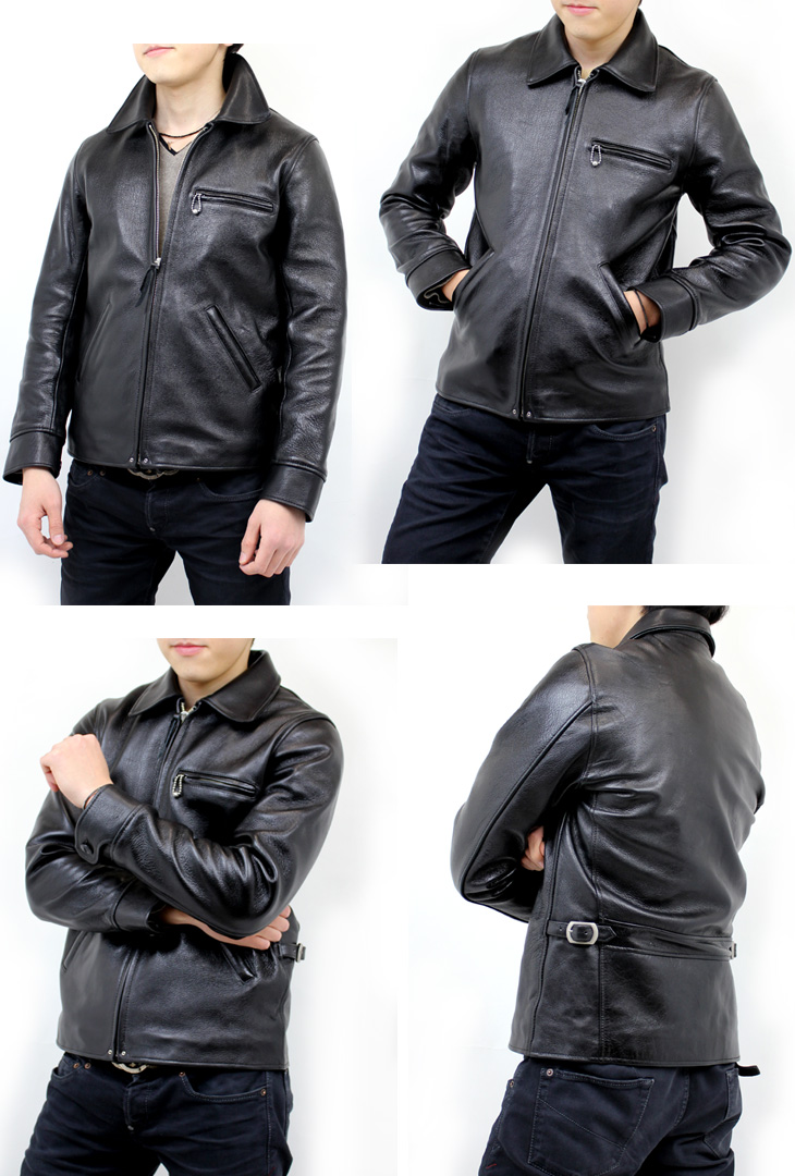 ゴートスキンライダースジャケット（山羊革）襟付き革ジャン｜革製品