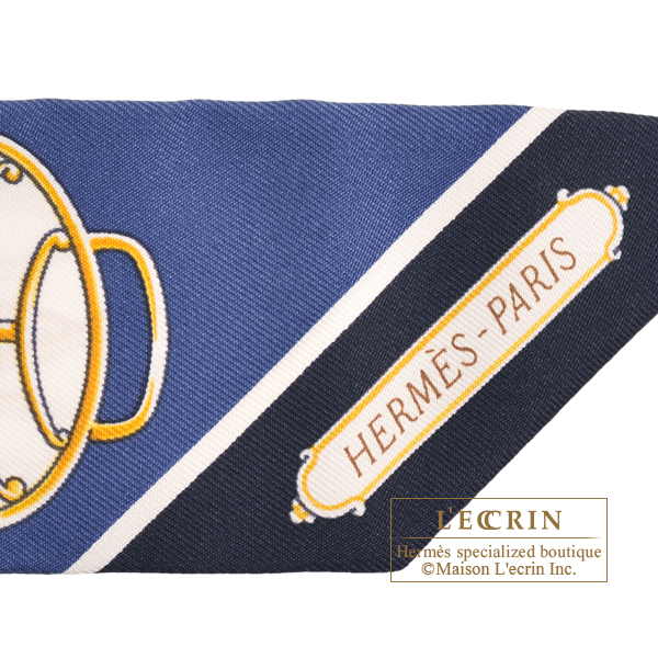 エルメス ツイリー リフト・プロフィール マリン/ブラック/ゴールド