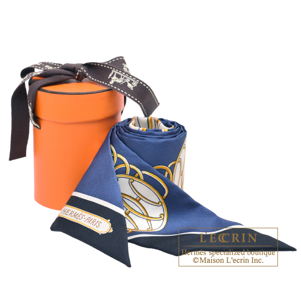 エルメス ツイリー リフト・プロフィール マリン/ブラック/ゴールド