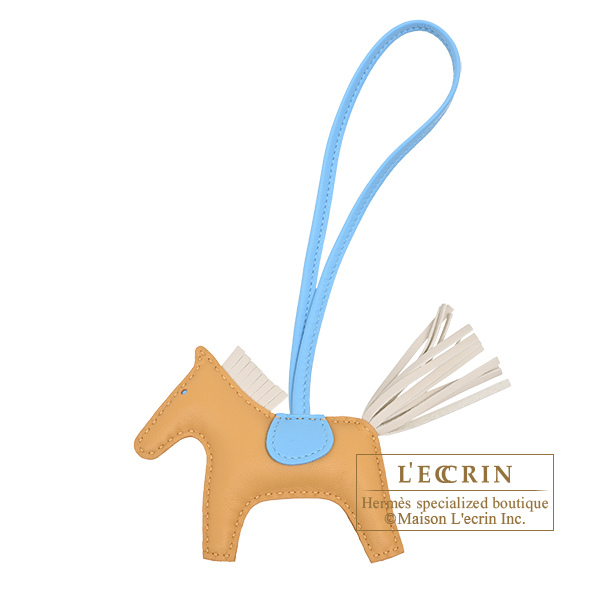 エルメス ロデオチャームPM パイユ/クレ/セレスト アニョーミロ