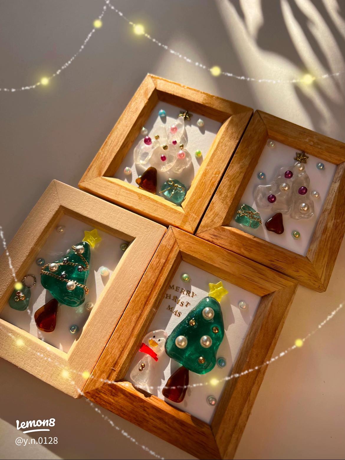 シーグラスアートで作るクリスマスツリー🎄