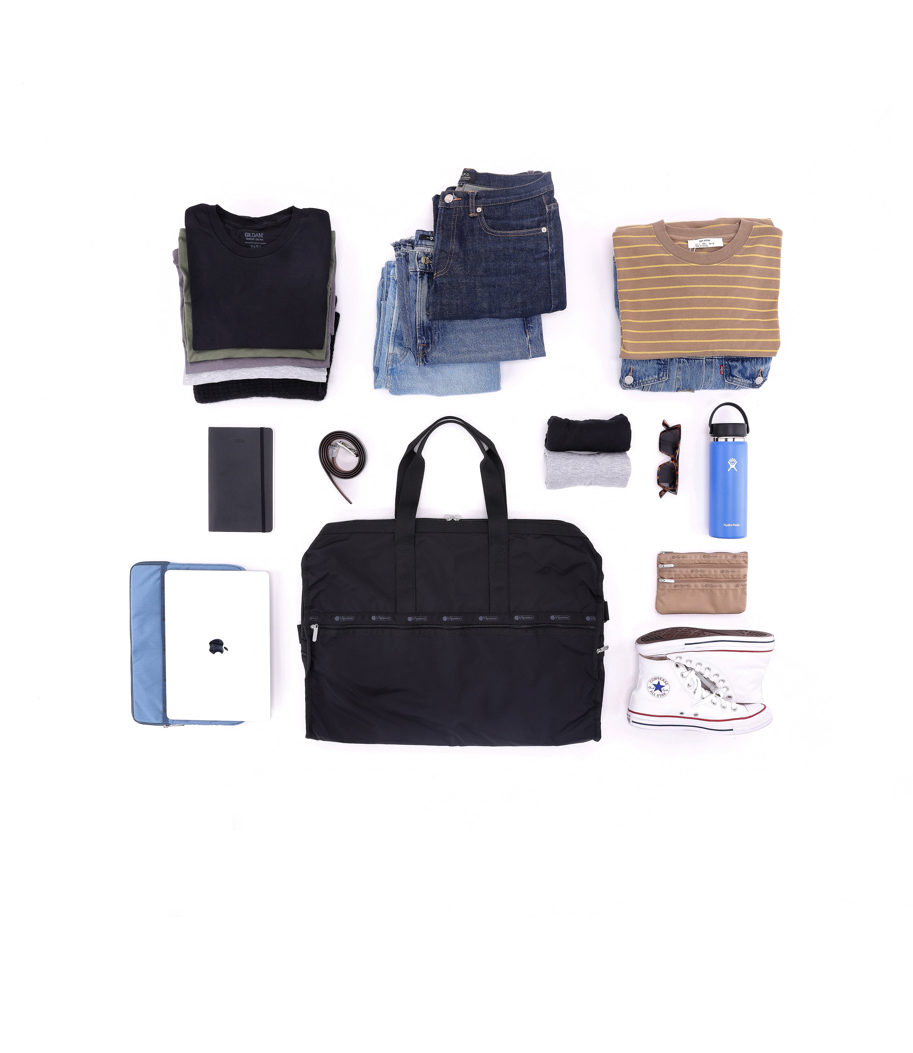 Solid Black Deluxe Extra Large Weekender | LeSportsac