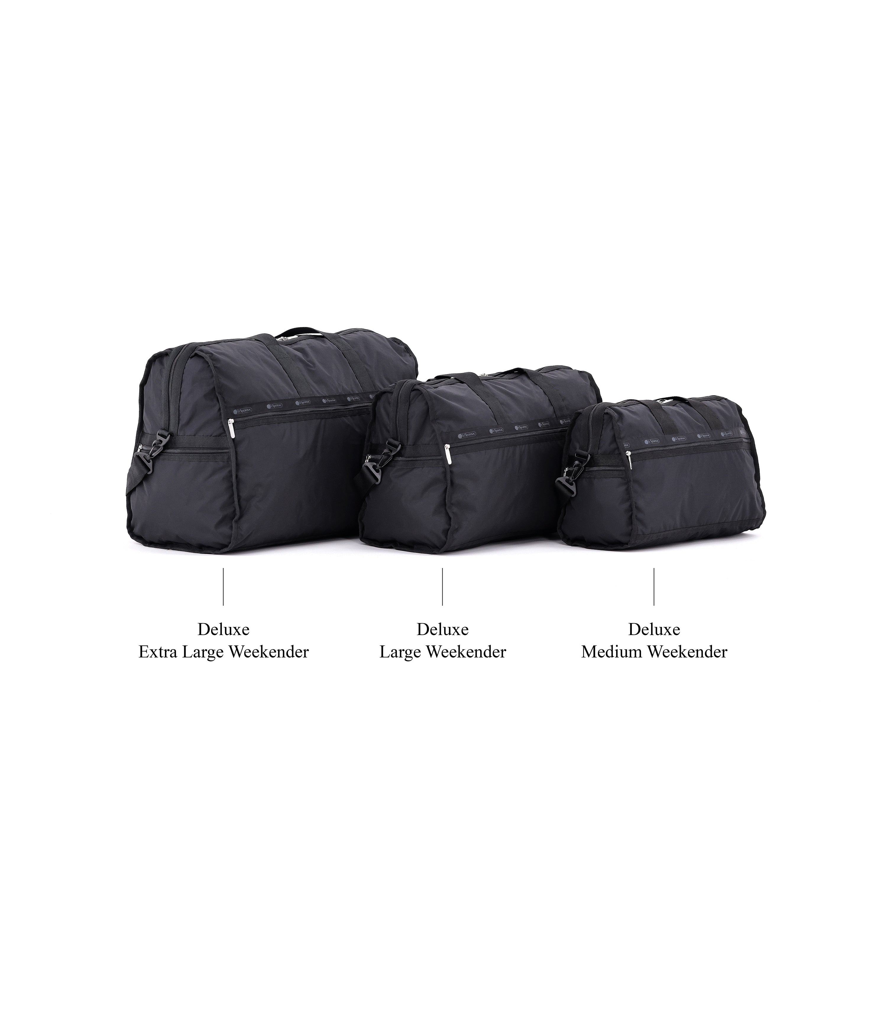 Solid Black Deluxe Extra Large Weekender | LeSportsac