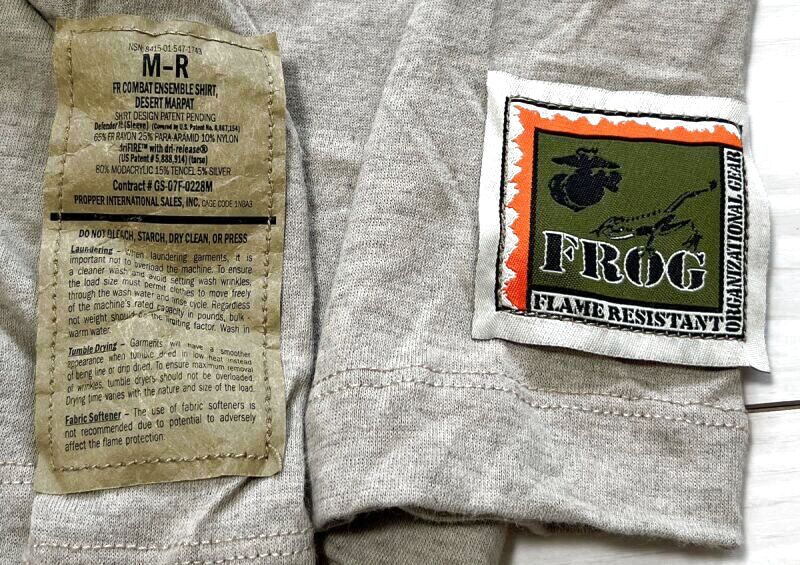 米軍実物 FROG デザートマーパットコンバットシャツ M-R CRYE,FROG