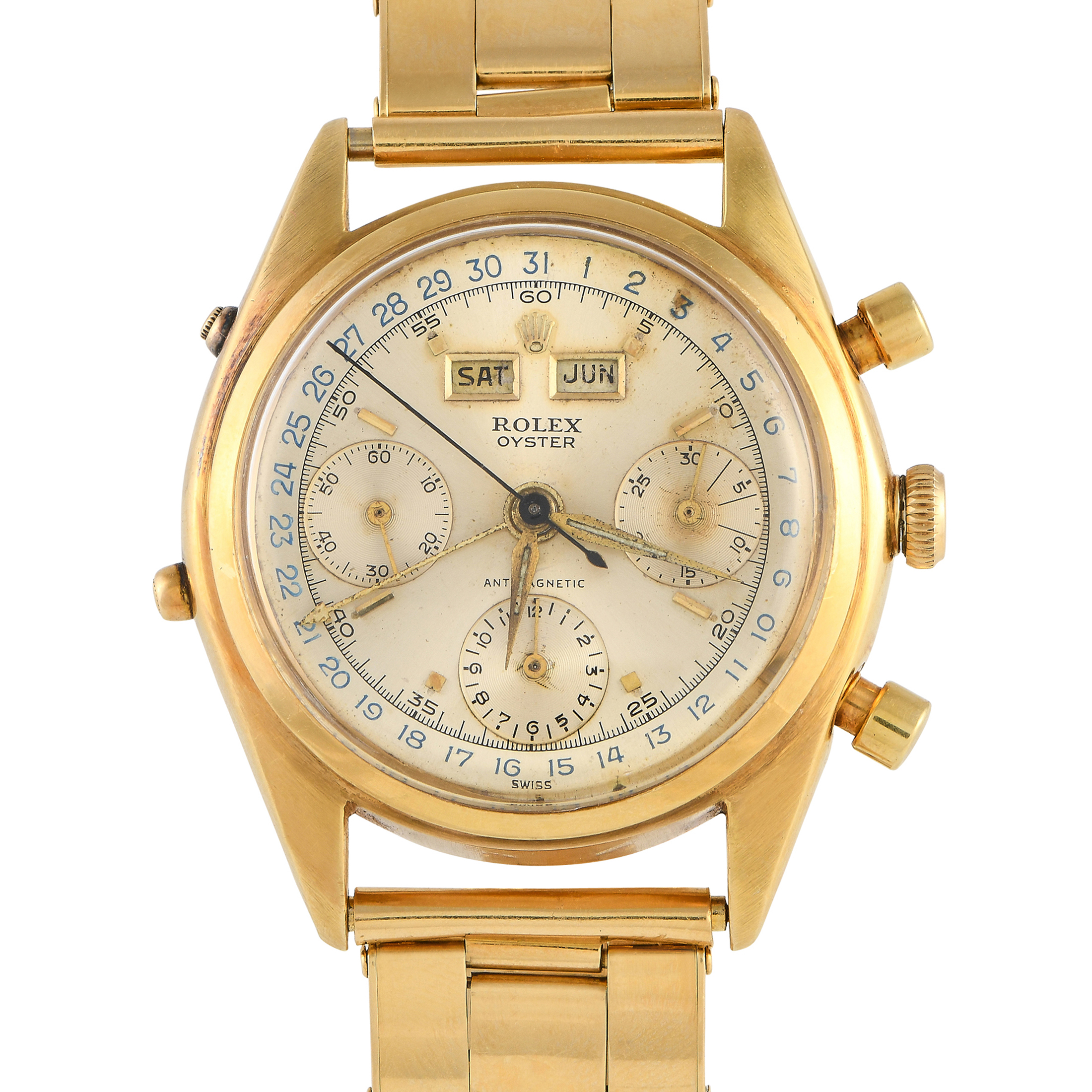 Rolex Dato-Compax Jean Claude Killy Yellow Gold Watch 4767 - 36mm