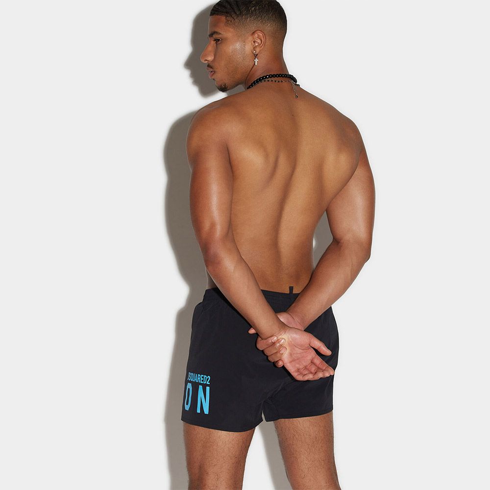 Dsquared2 Icon Swim Shorts - Black & Blue