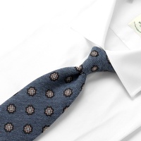 シルクジャカード小花小紋柄ネクタイ／453041（ブラウン） | Silk Tie
